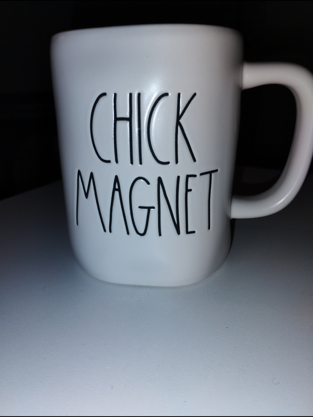Rae Dunn White Ceramic 'CHICK MAGNET' Mug